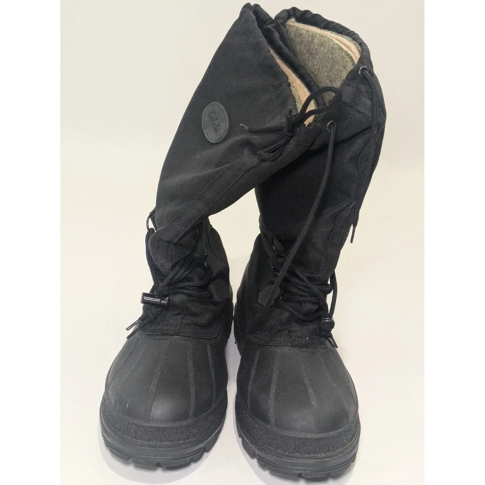 Cabela's Tall Black Insulated Cold Weather Winter Snow Boots, 10 M